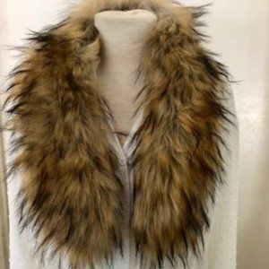 Fur collar,Faux fur,Faux fur Collar,Brown
